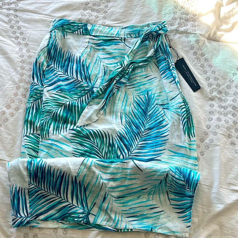 Linen wrap skirt